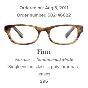 WARBY PARKER ‘Finn’ Eyeglass Frames | Sandalwood Matte RETIRED